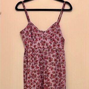 Nieves Lavi Pink Floral Maxi Dress